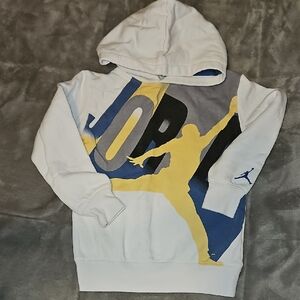 Jordan Kids White and Blue Hoodie